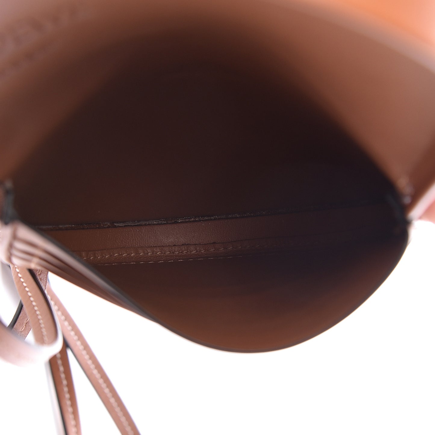 Soft Calfskin Large Heel Pouch Tan