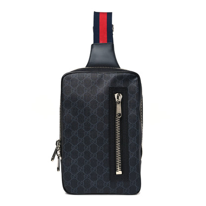 Gucci GG Supreme Monogram Web Belt Bag Black Grey 1 of 10
