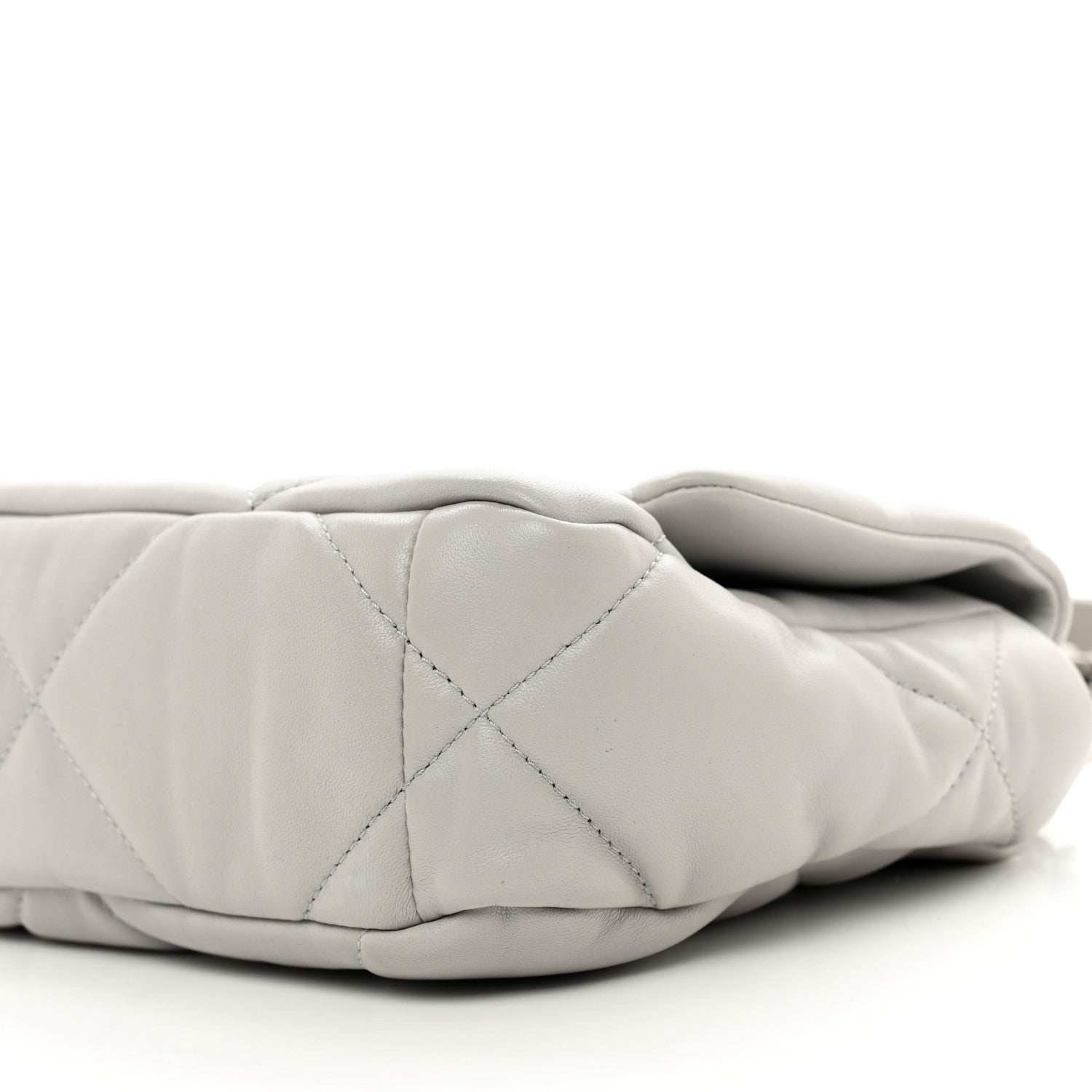 Chanel Goatskin Quilted Medium Chanel 19 Flap Grey 10 of 11