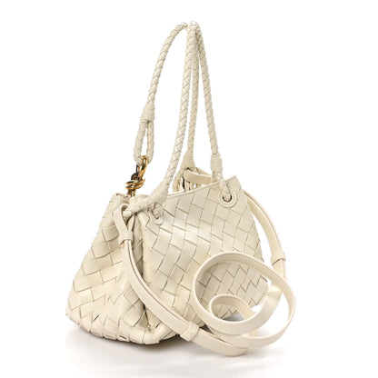 Bottega Veneta Nappa Intrecciato Small Parachute Shoulder Bag Sea Salt 3 of 11