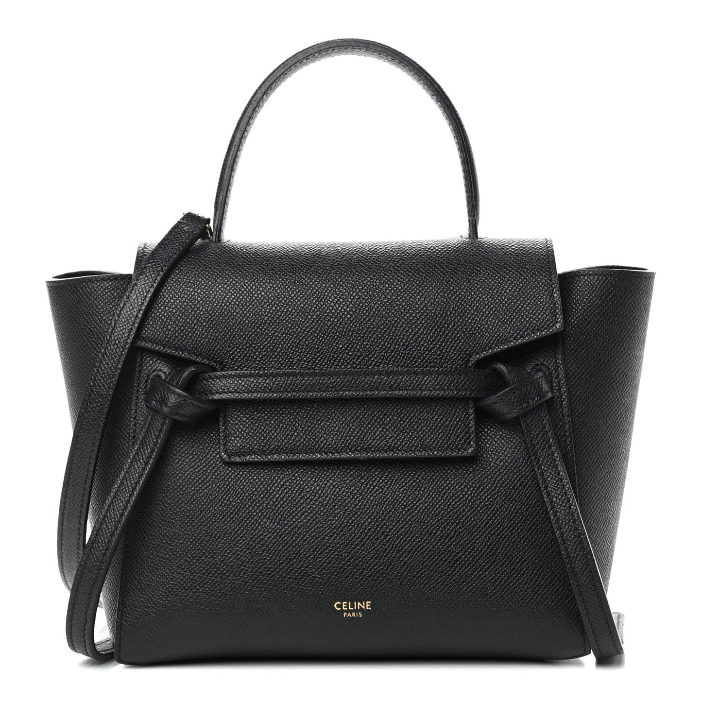 Grained Calfskin Nano Belt Bag Black