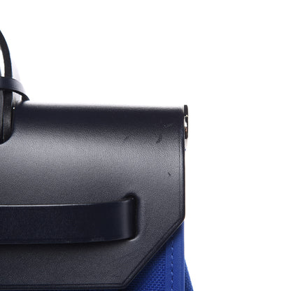 Hermes Toile Vache Hunter Herbag Zip 31 PM Bleu Electrique Bleu Indigo 8 of 11
