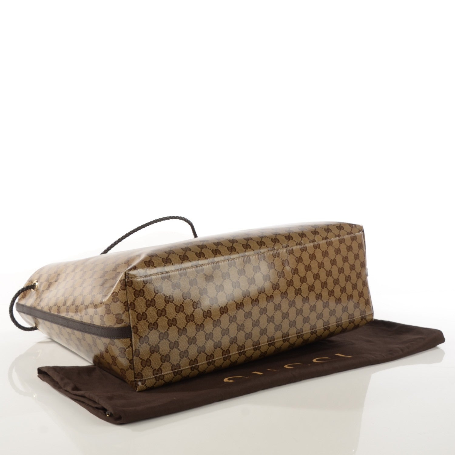 Gucci Crystal Monogram Large Gifford Shopping Tote Brown 4 of 7