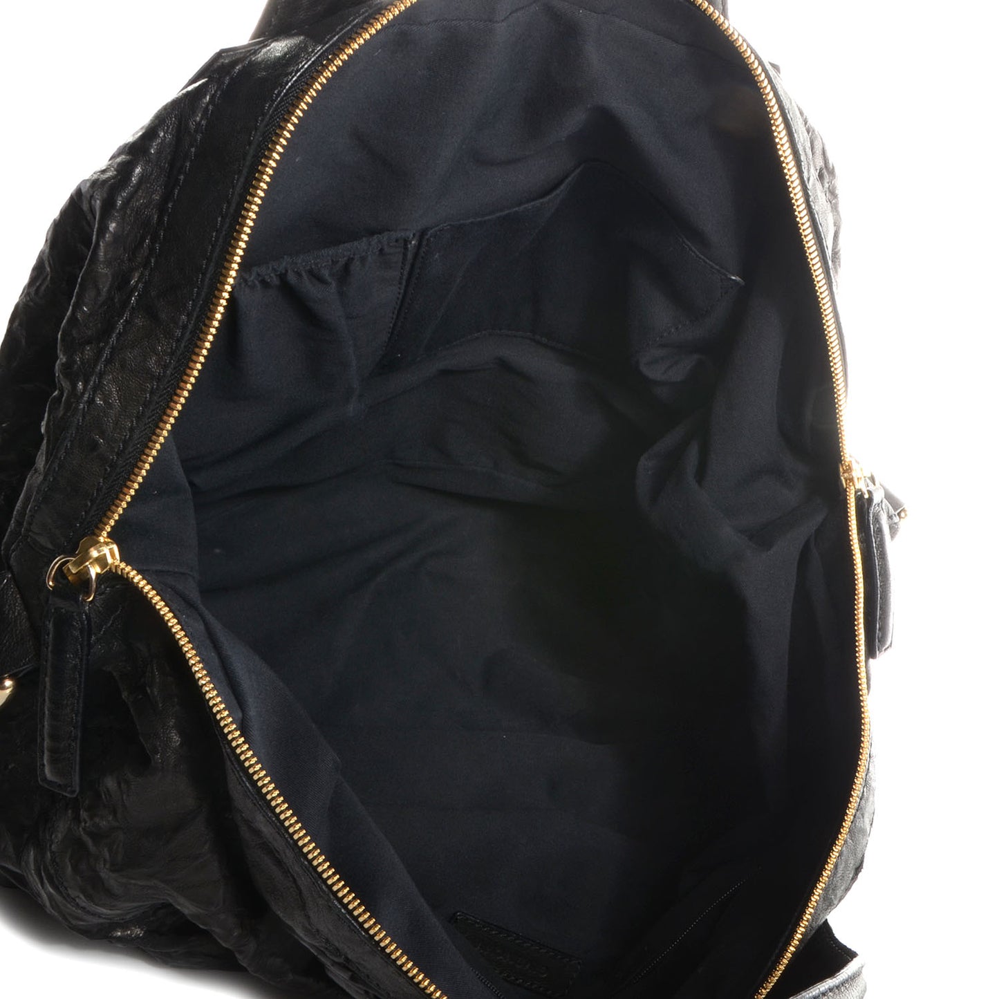 Wrinkled Lambskin Medium Nightingale Black