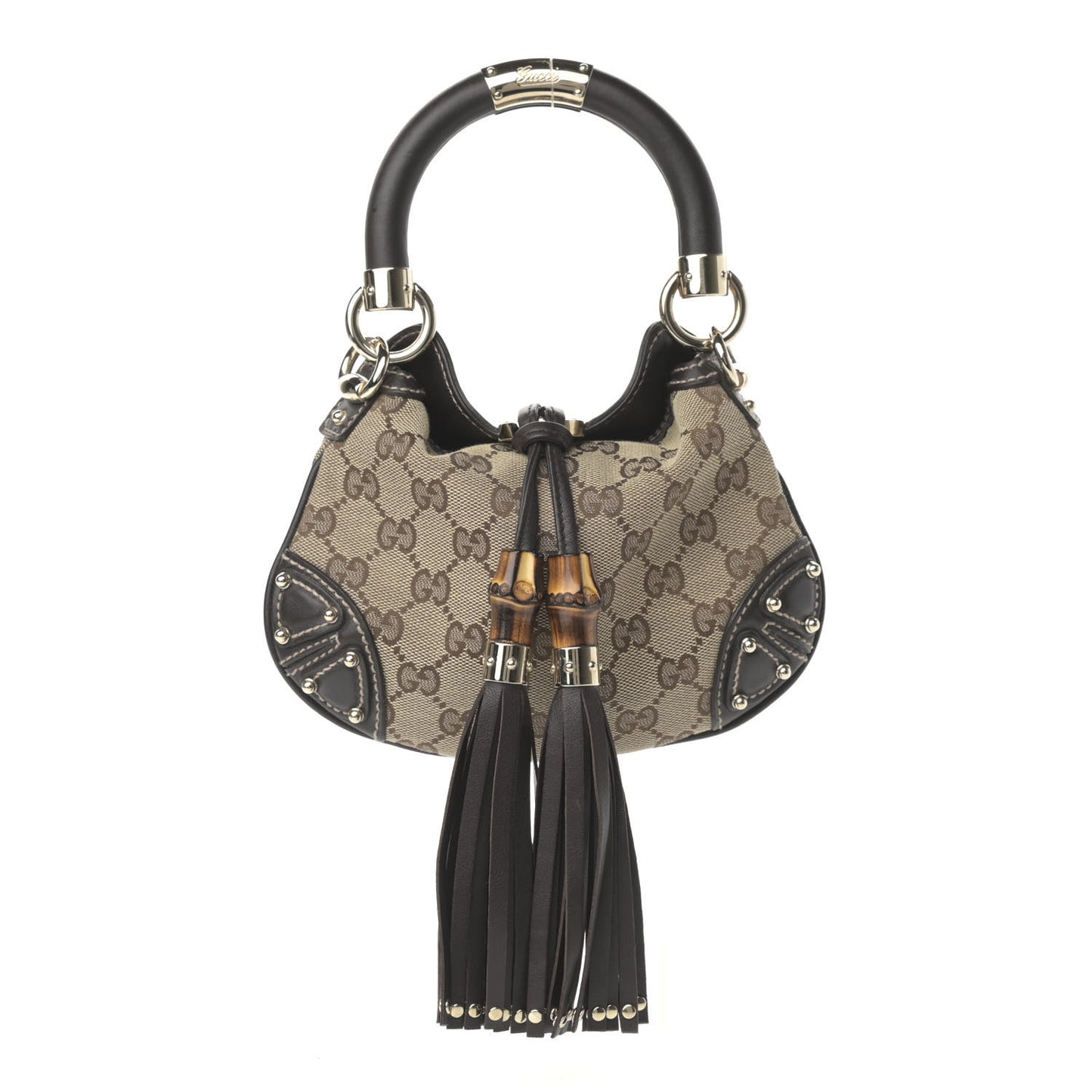 Monogram Mini Indy Top Handle Bag Dark Brown