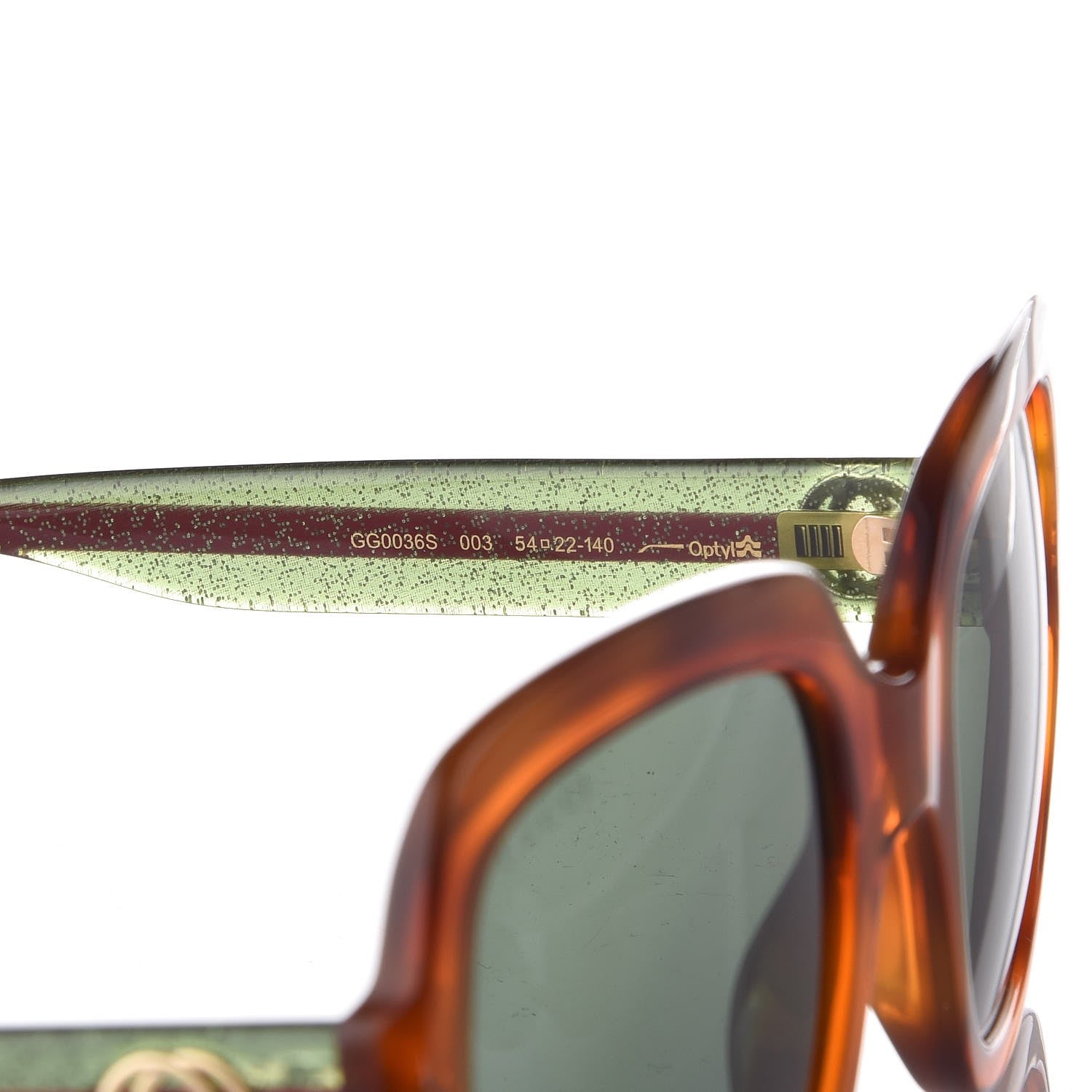 Gucci Oversize Square Web GG 0036S Havana 6 of 8