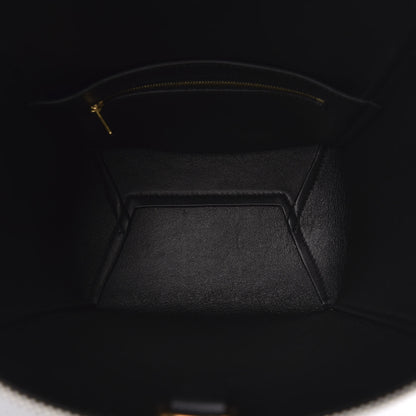 Celine Textured Canvas Small Sangle Bucket Bag Black White 5 of 9