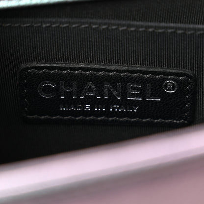 Chanel Iridescent Goatskin Quilted Medium Boy Flap Purple 6 of 10