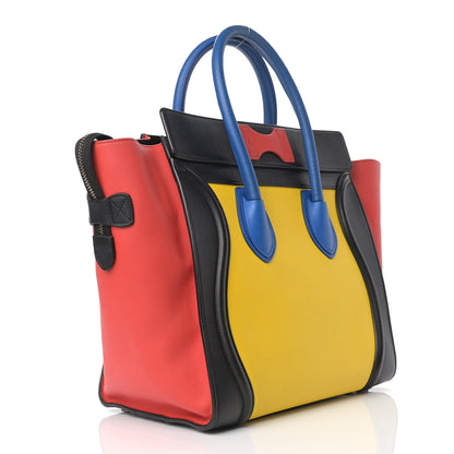 Celine Smooth Calfskin Mini Tri-Color Luggage Sunflower 3 of 21