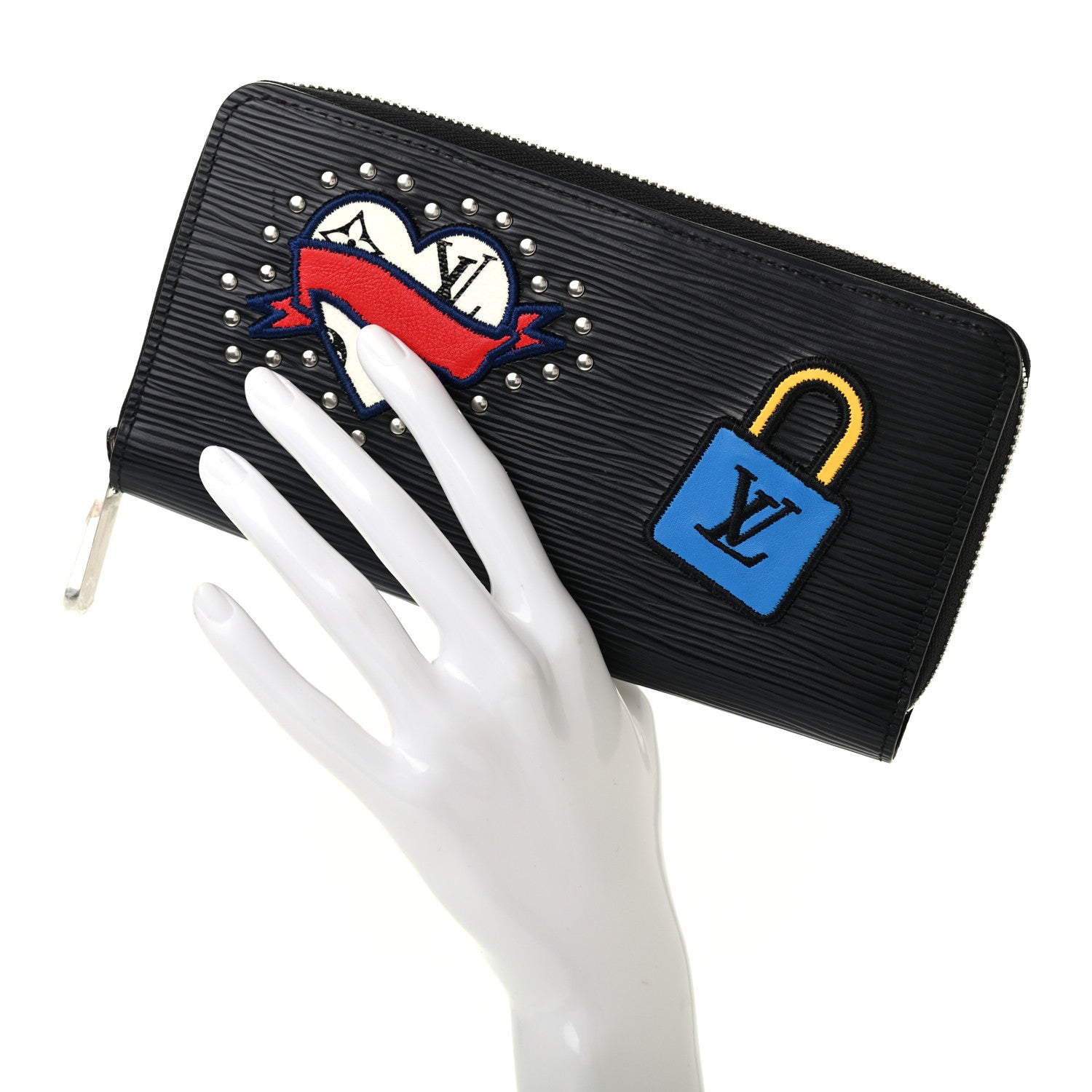 Louis Vuitton Epi LV Stories Zippy Wallet Black 2 of 9