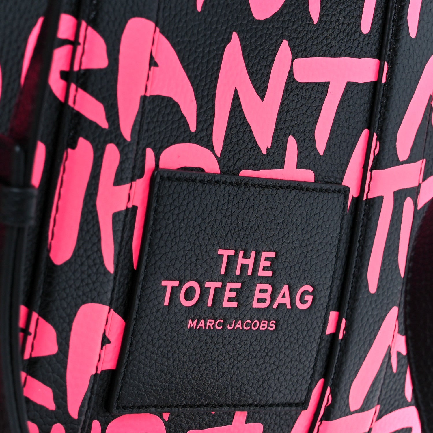 Marc Jacobs X STEPHEN SPROUSE Grained Calfskin Medium The Tote Bag Pink 15 of 22