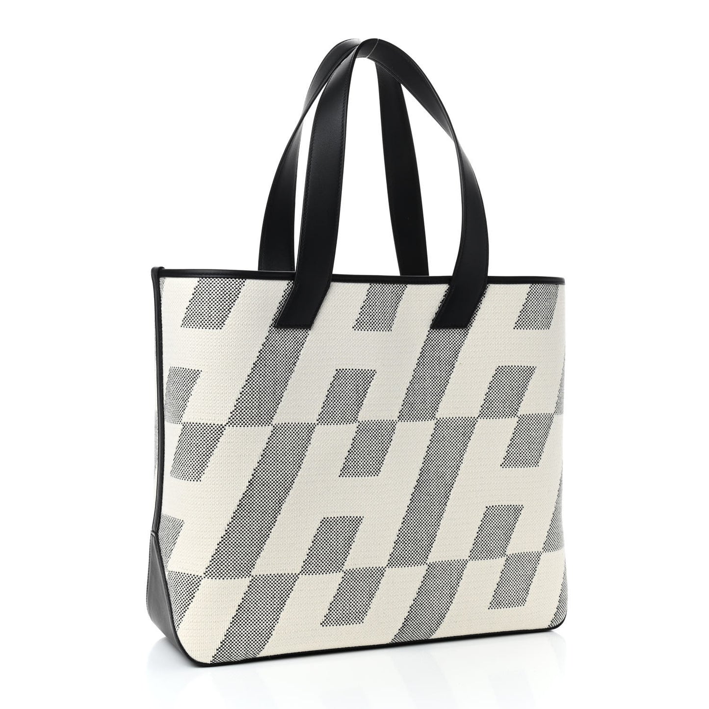 Swift H Canvas Cabas H En Biais 40 Black Ecru