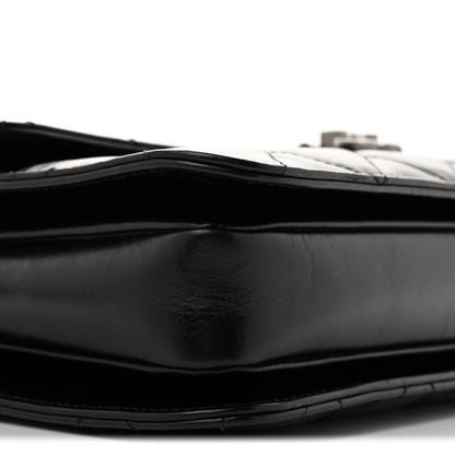 Chanel Glazed Calfskin Quilted Large Perfect Edge Flap Black 9 of 14