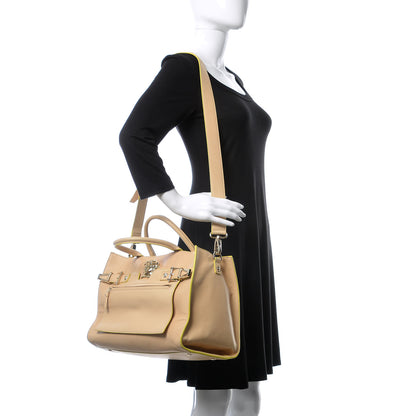 Versace Calfskin Large Palazzo Tote Bag Beige 3 of 10