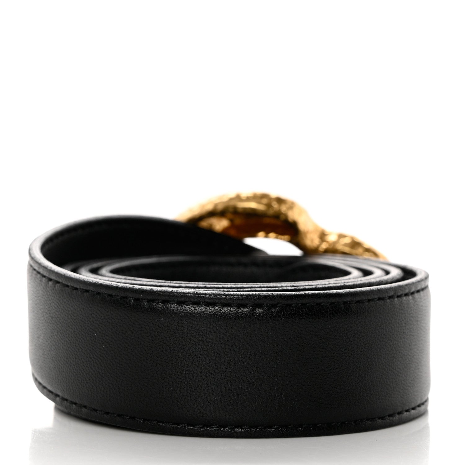 Saint Laurent Calfskin Heart Belt 75 30 Black 2 of 7
