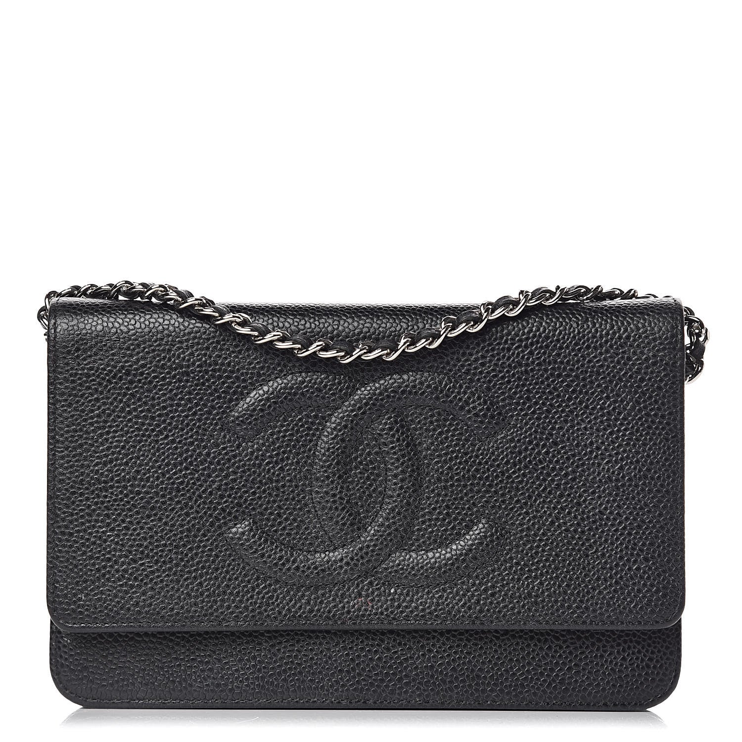 Chanel Caviar Timeless CC Wallet On Chain WOC Black 1 of 16