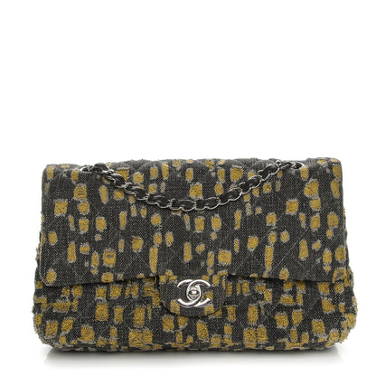 Chanel Distressed Denim Medium Double Flap Dark Blue 1 of 12