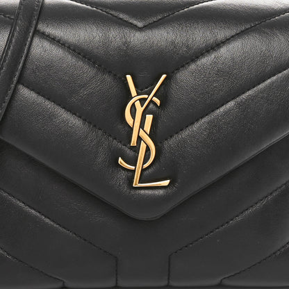 Saint Laurent Calfskin Y Quilted Monogram Toy Loulou Crossbody Bag Black 8 of 10