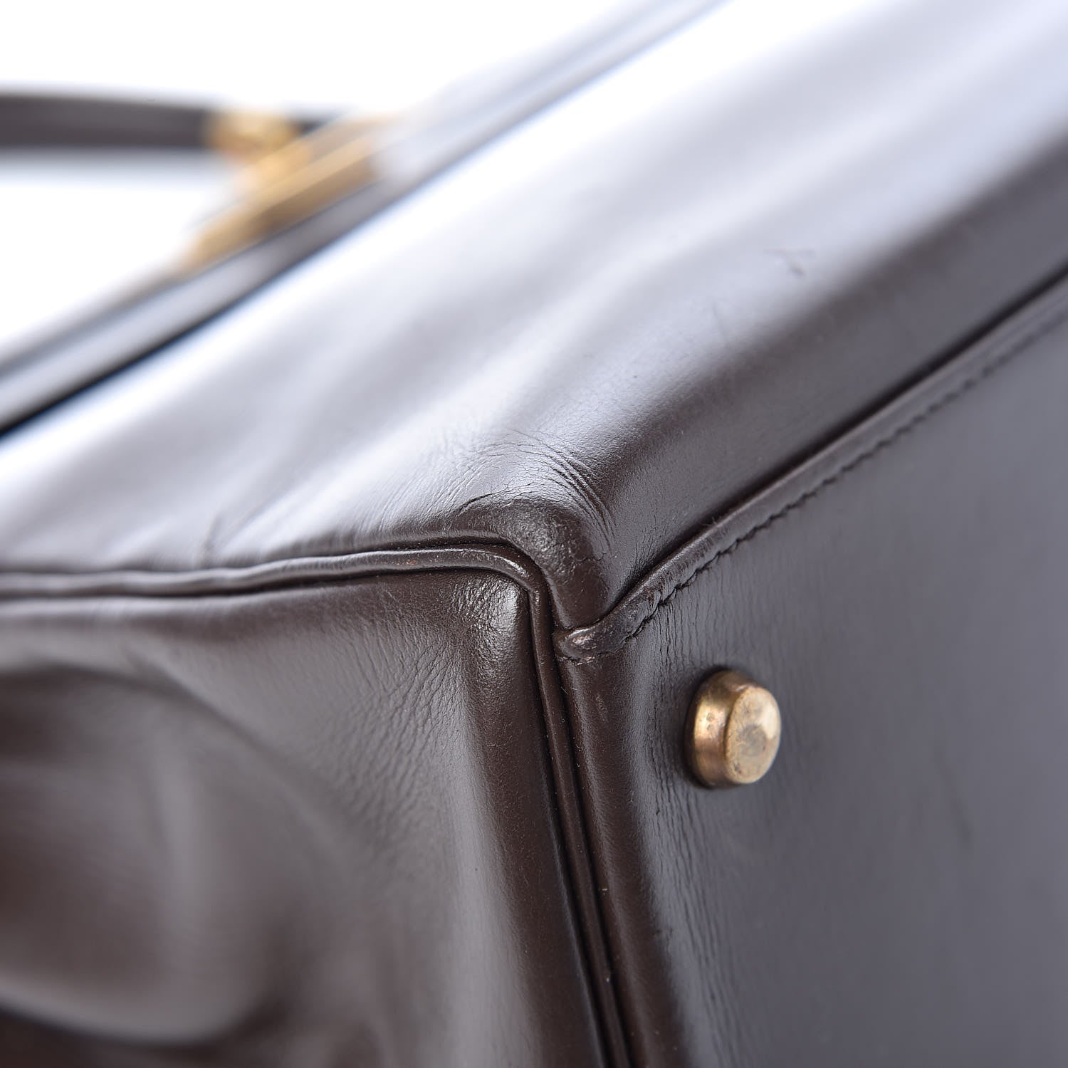 Hermes Box Kelly Retourne 32 Chocolate 39 of 64