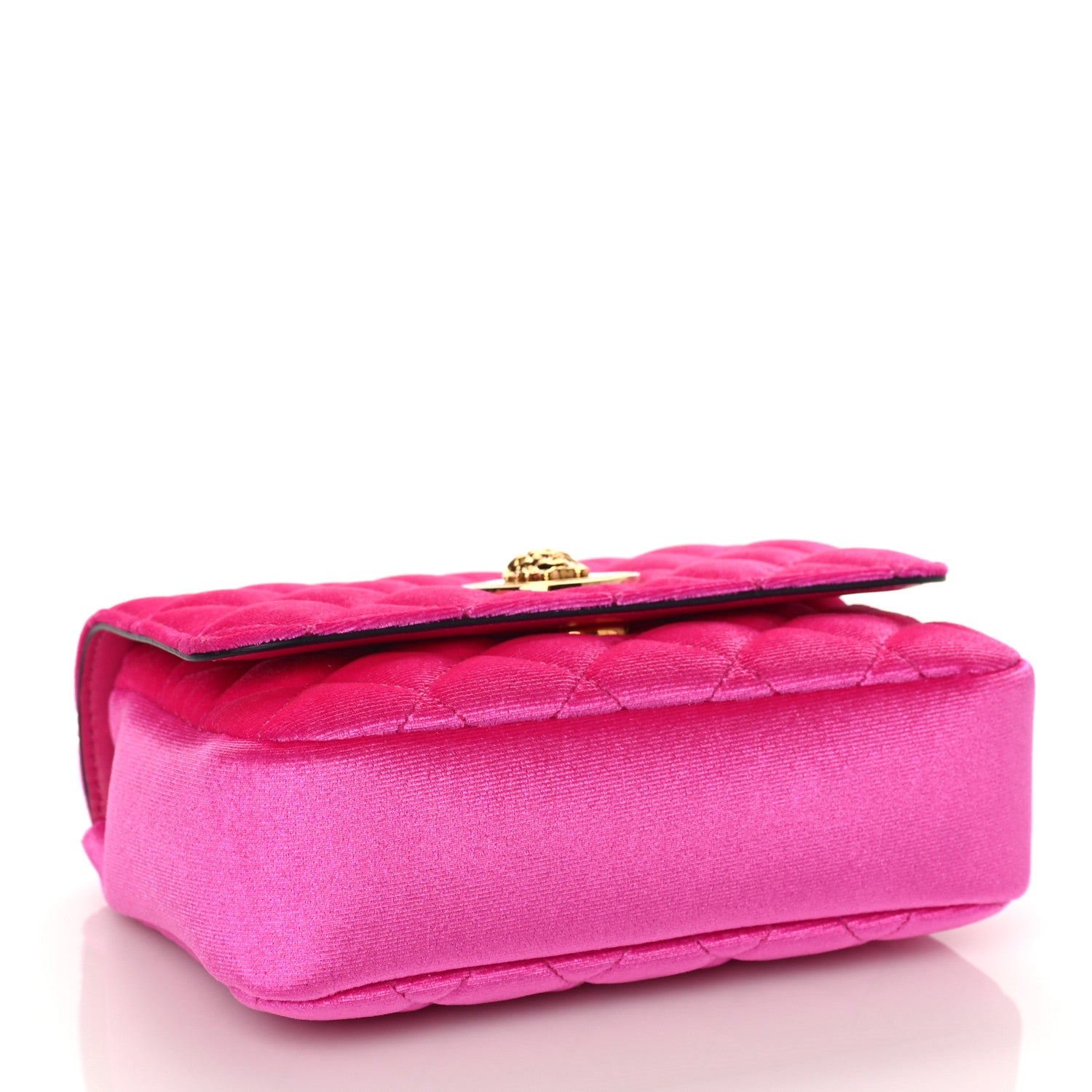 Versace Velvet Quilted Medusa Chain Crossbody Pink 4 of 8