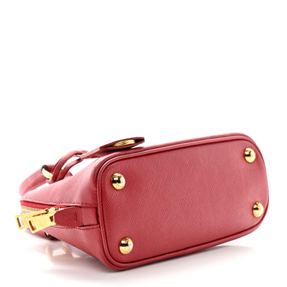 Prada Saffiano Lux Mini Promenade Tote Fuoco 4 of 10