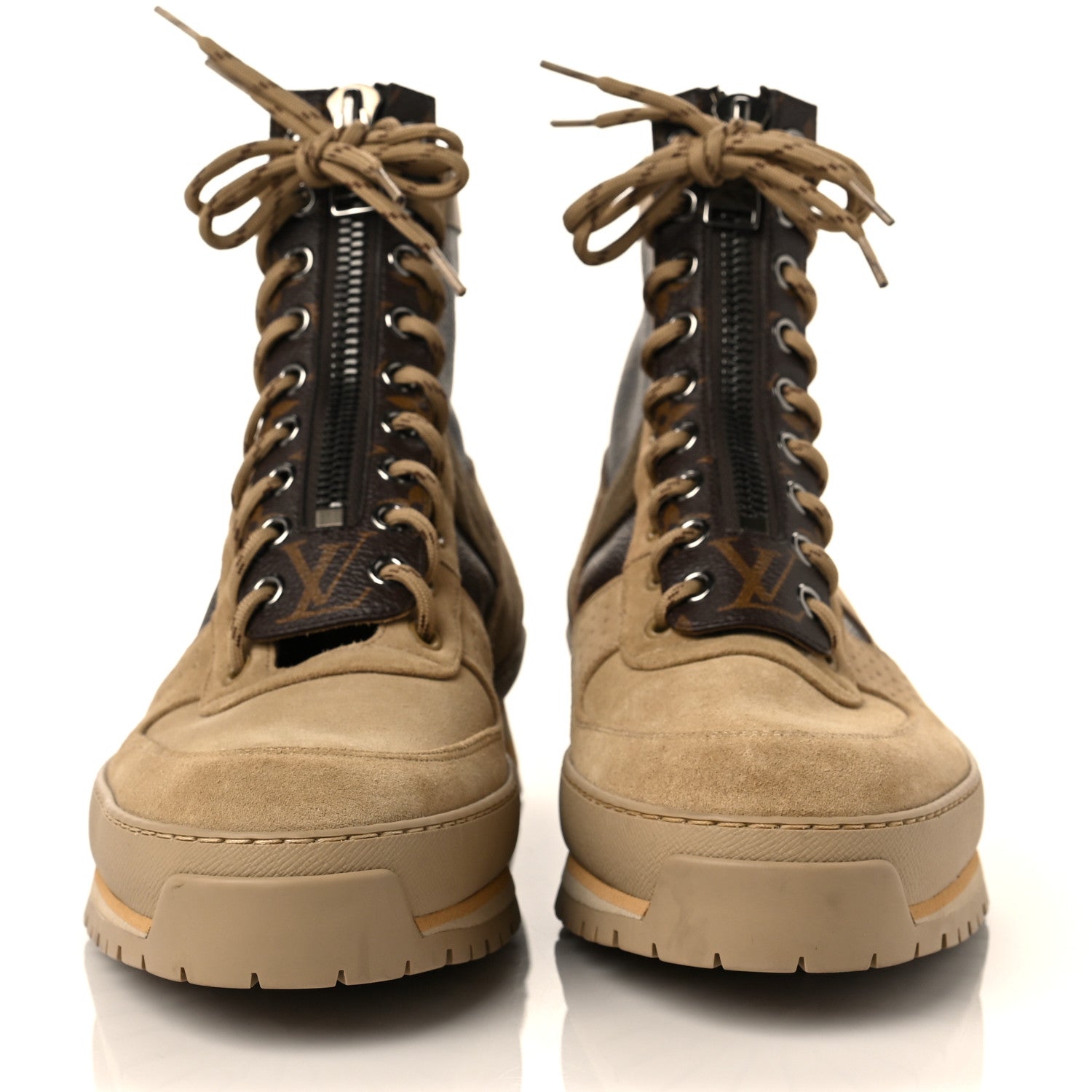 Louis Vuitton Suede Monogram Harlem Mens Ankle Boots 7 Sand 2 of 7