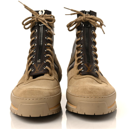 Louis Vuitton Suede Monogram Harlem Mens Ankle Boots 7 Sand 2 of 7