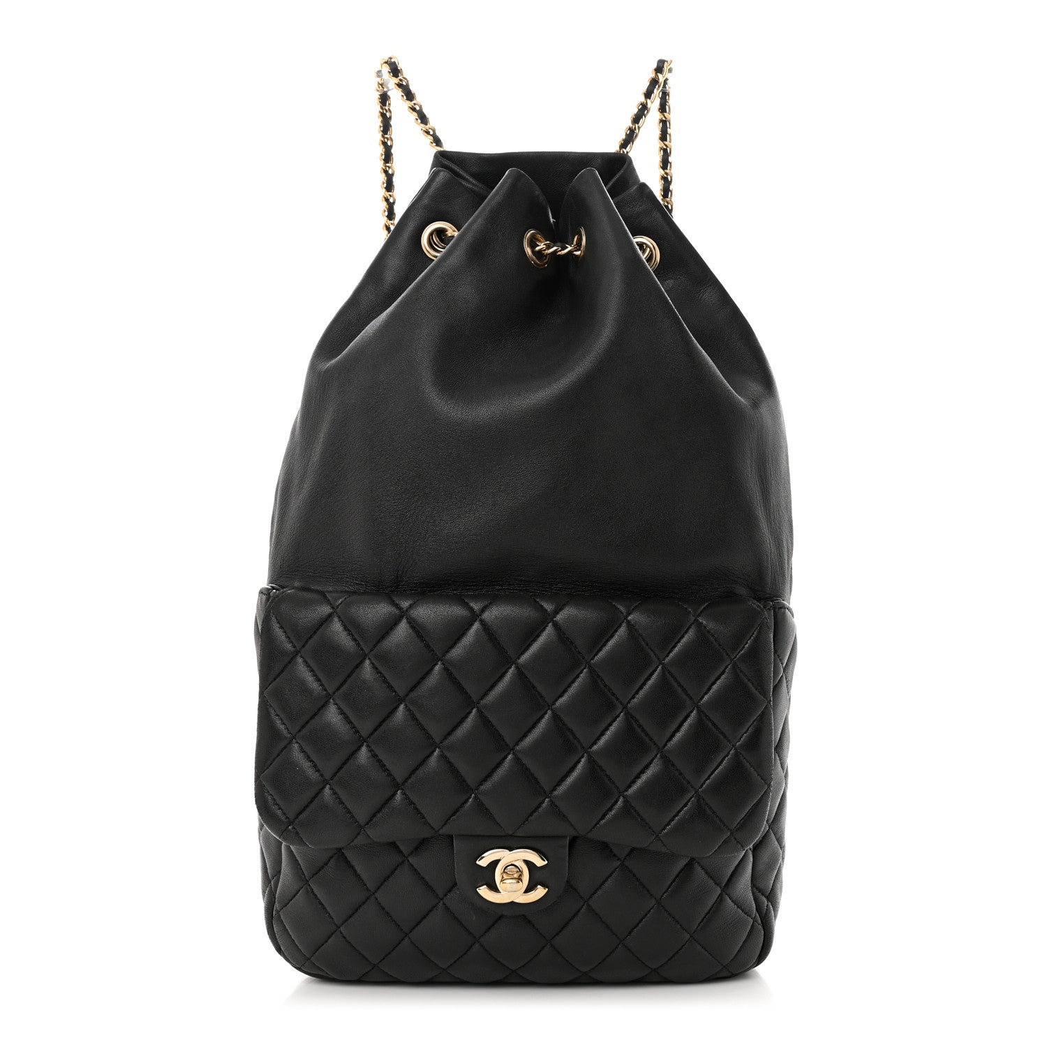 Chanel Lambskin Quilted Large In Seoul Backpack Black 1 of 11