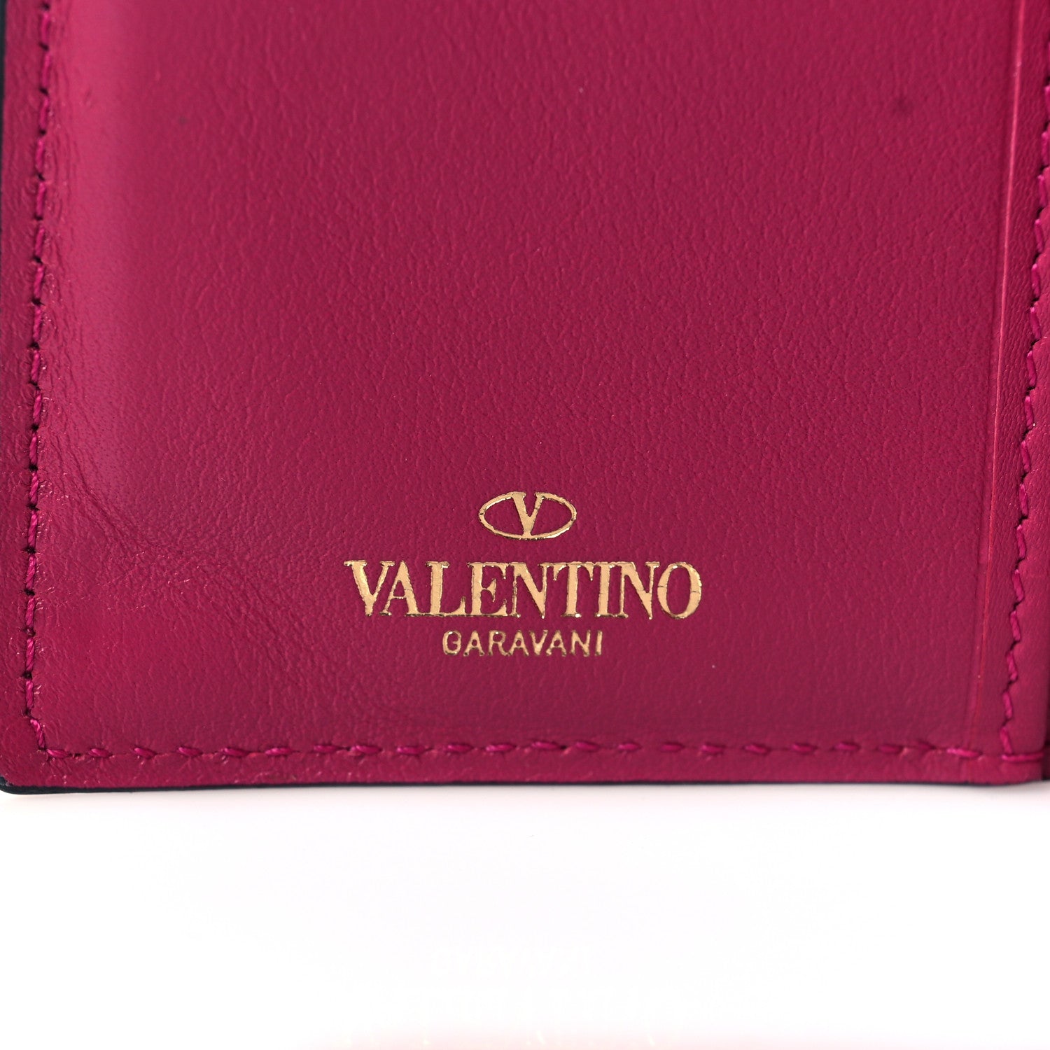 Valentino Garavani Calfskin Rockstud Continental Wallet Deep Cyclamin 6 of 6
