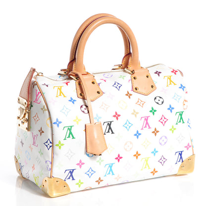 Louis Vuitton Monogram Multicolor Speedy 30 White 3 of 8
