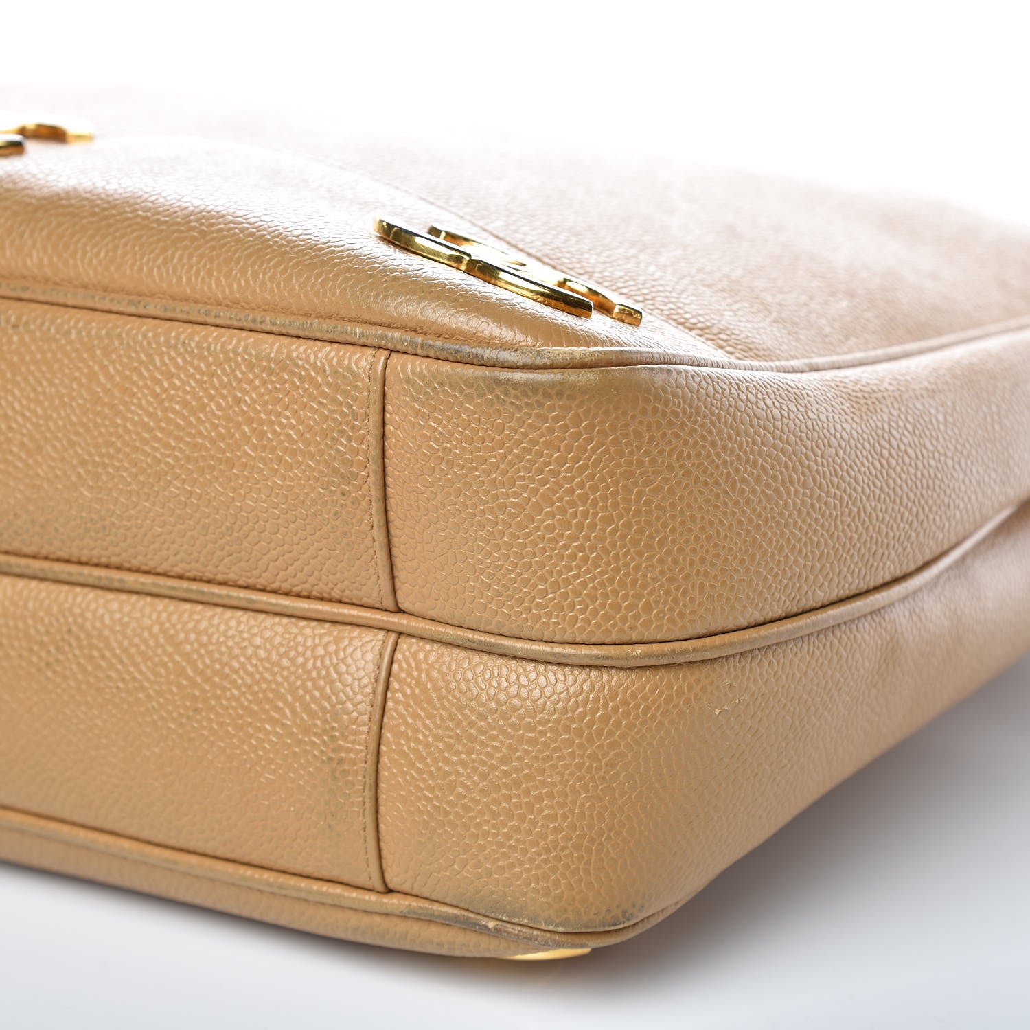 Chanel Caviar CC Shoulder Bag Beige 12 of 16