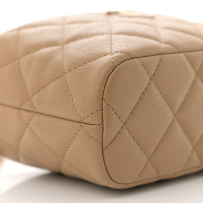 Chanel Caviar Quilted Hobo Dark Beige 9 of 11