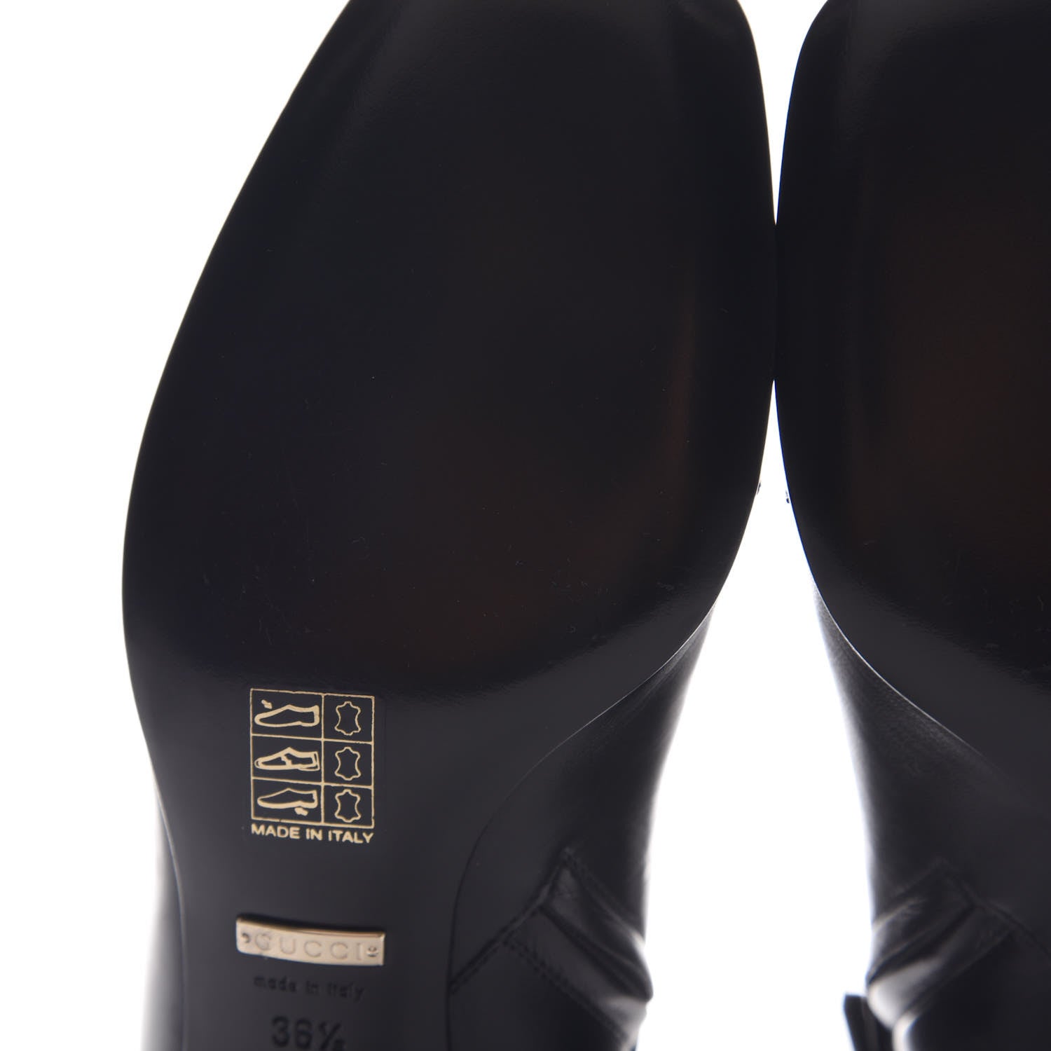 Gucci Malaga Kid Calfskin Soho Boots 36.5 Black 10 of 10