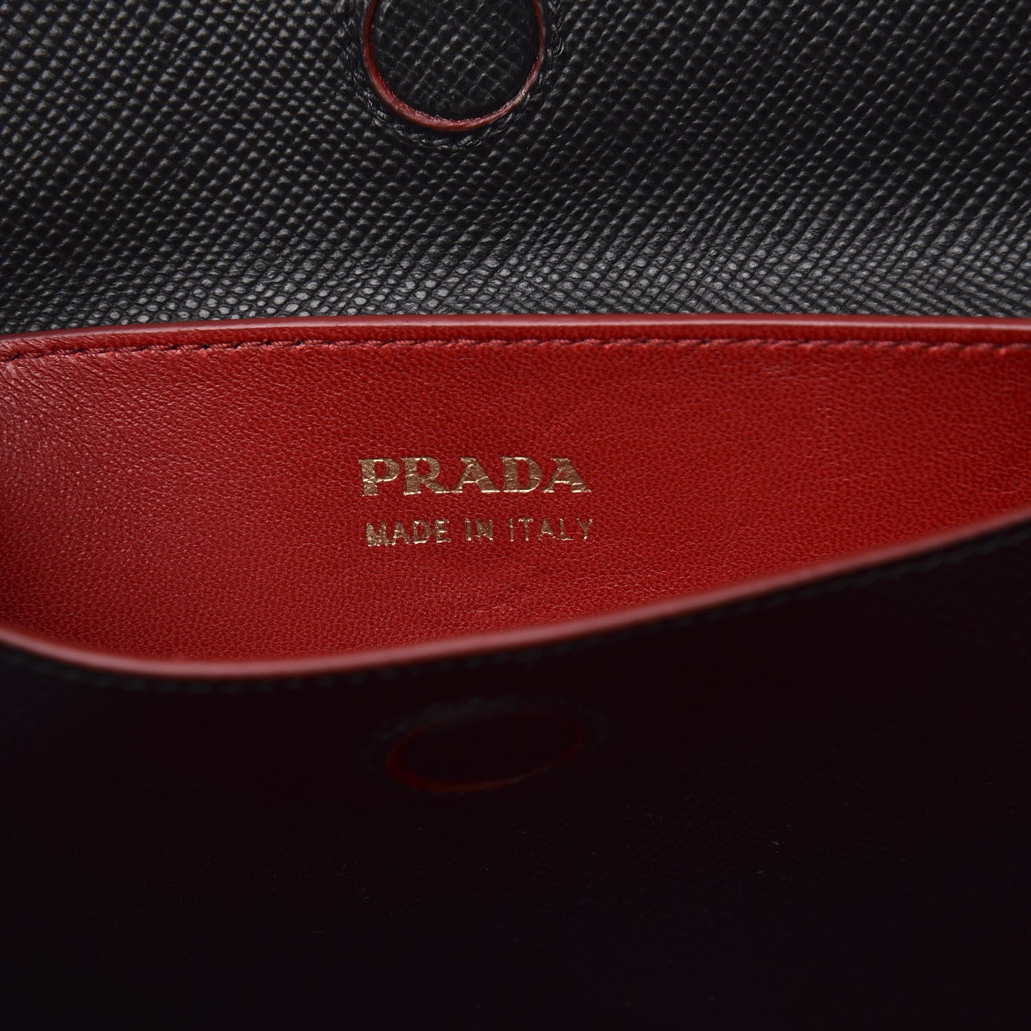 Prada Saffiano Cuir Medium Double Bag Black Fuoco 6 of 10