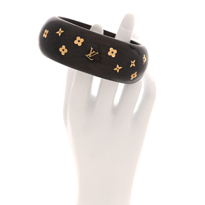 Louis Vuitton Tiger Wood Brass Wide Sylvania Bangle 2 of 4