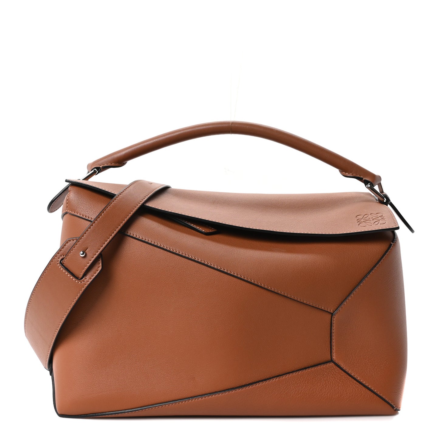 Calfskin Large Puzzle Bag Tan