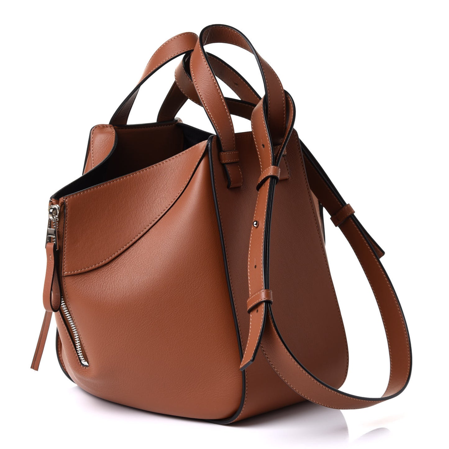 Calfskin Small Hammock Shoulder Bag Tan