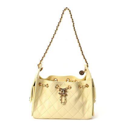 Chanel Caviar Quilted Mini Chanel 25 Handbag Light Yellow 1 of 11