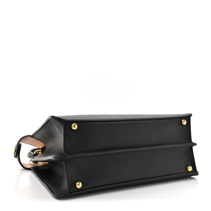 Fendi Vitello Seta Shiny Nappa Medium Peekaboo I SEE U Satchel Black Light Rose 4 of 12