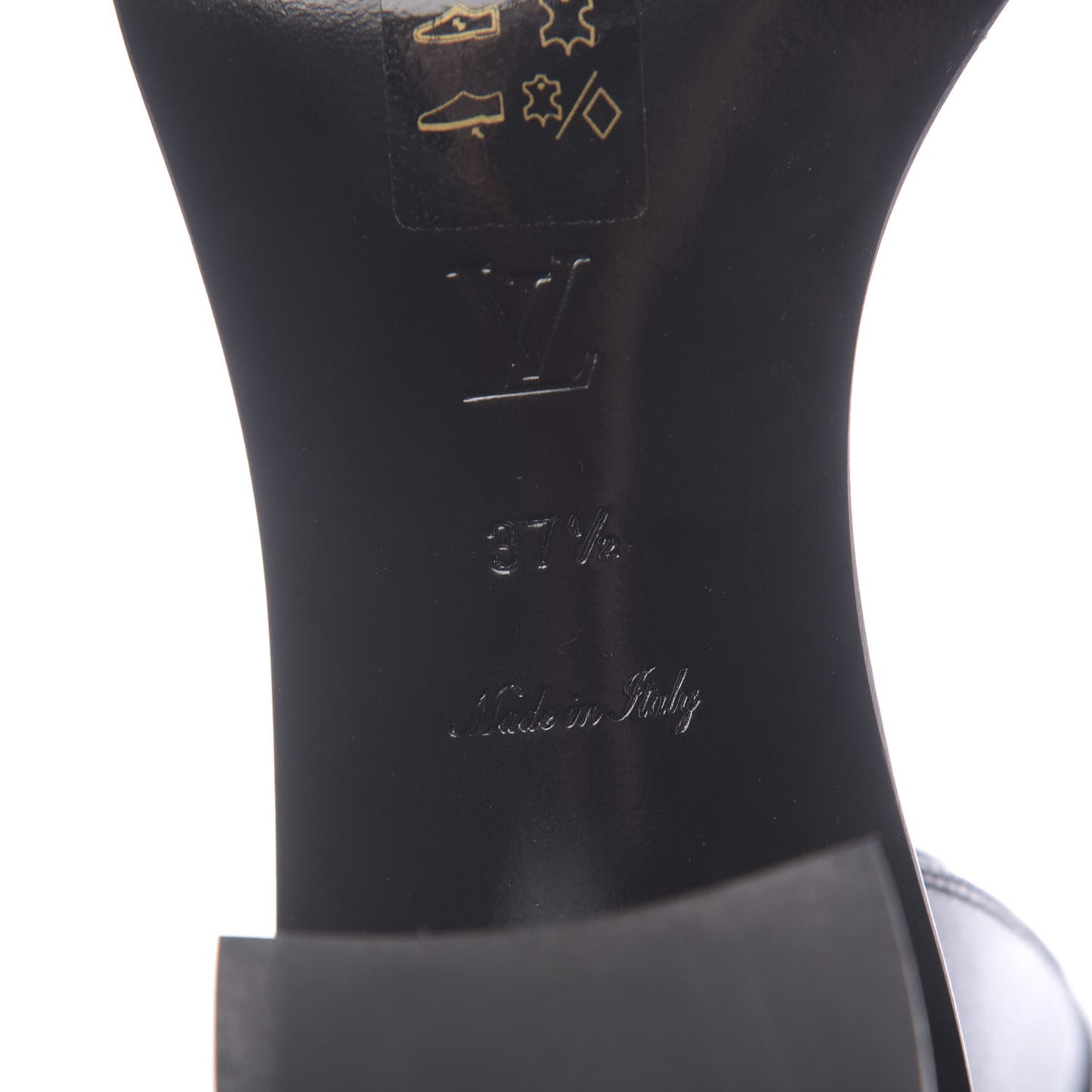 Calfskin Monogram Passenger Heeled Sandals 37.5 Black Rose