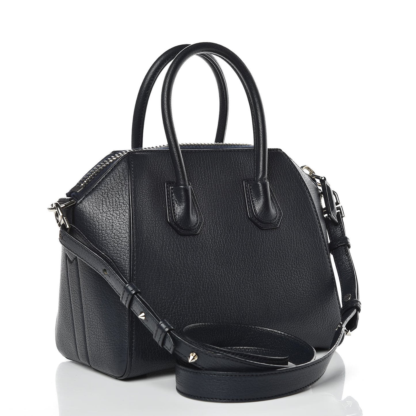 Sugar Goatskin Mini Antigona Navy