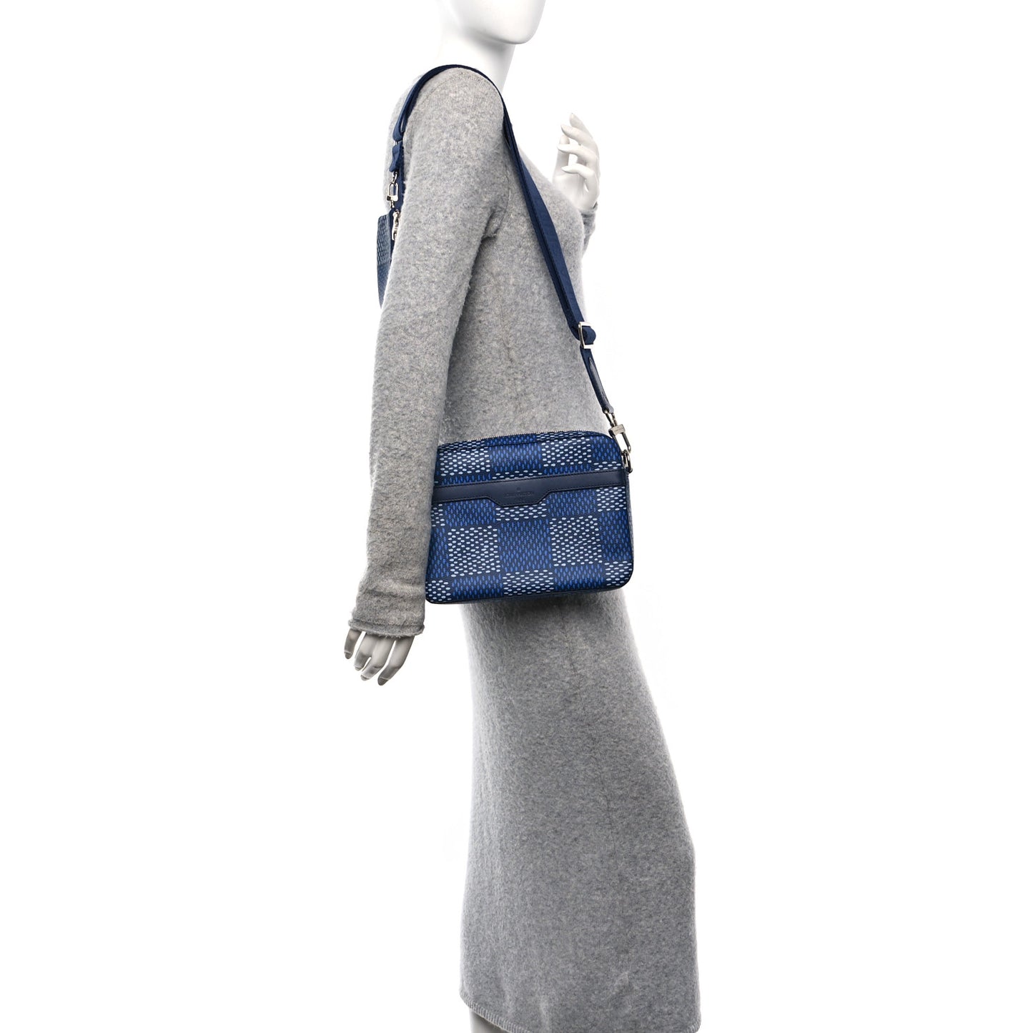 Damier Heritage Trio Messenger Blue