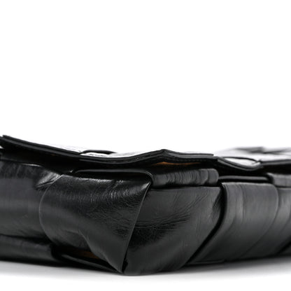 Bottega Veneta Paper Calfskin Intrecciato Stretch Cassette Black 9 of 12