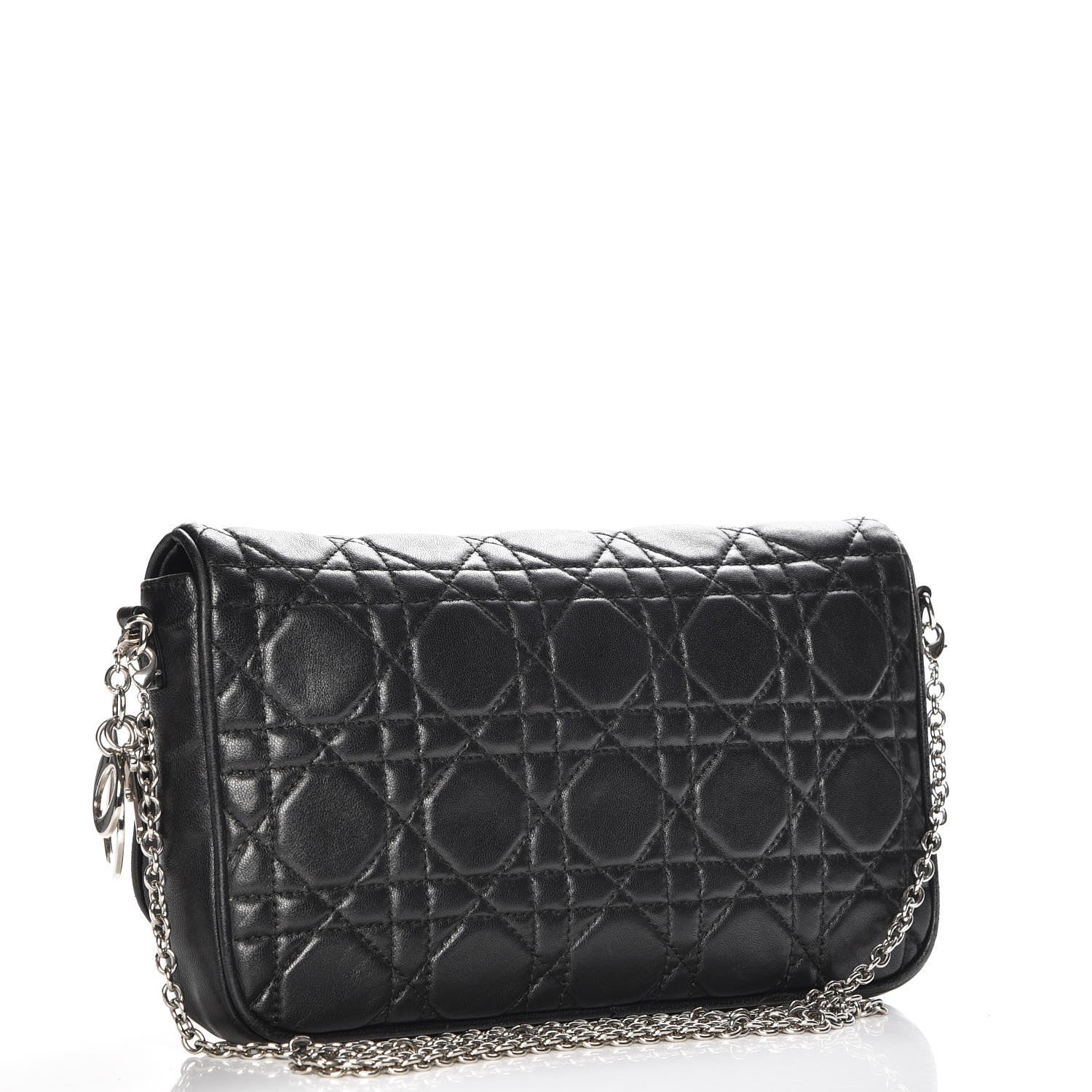 Christian Dior Lambskin Cannage Lady Dior Pochette Black 3 of 7