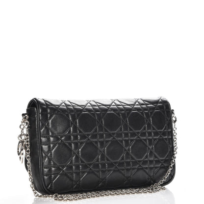 Christian Dior Lambskin Cannage Lady Dior Pochette Black 3 of 7
