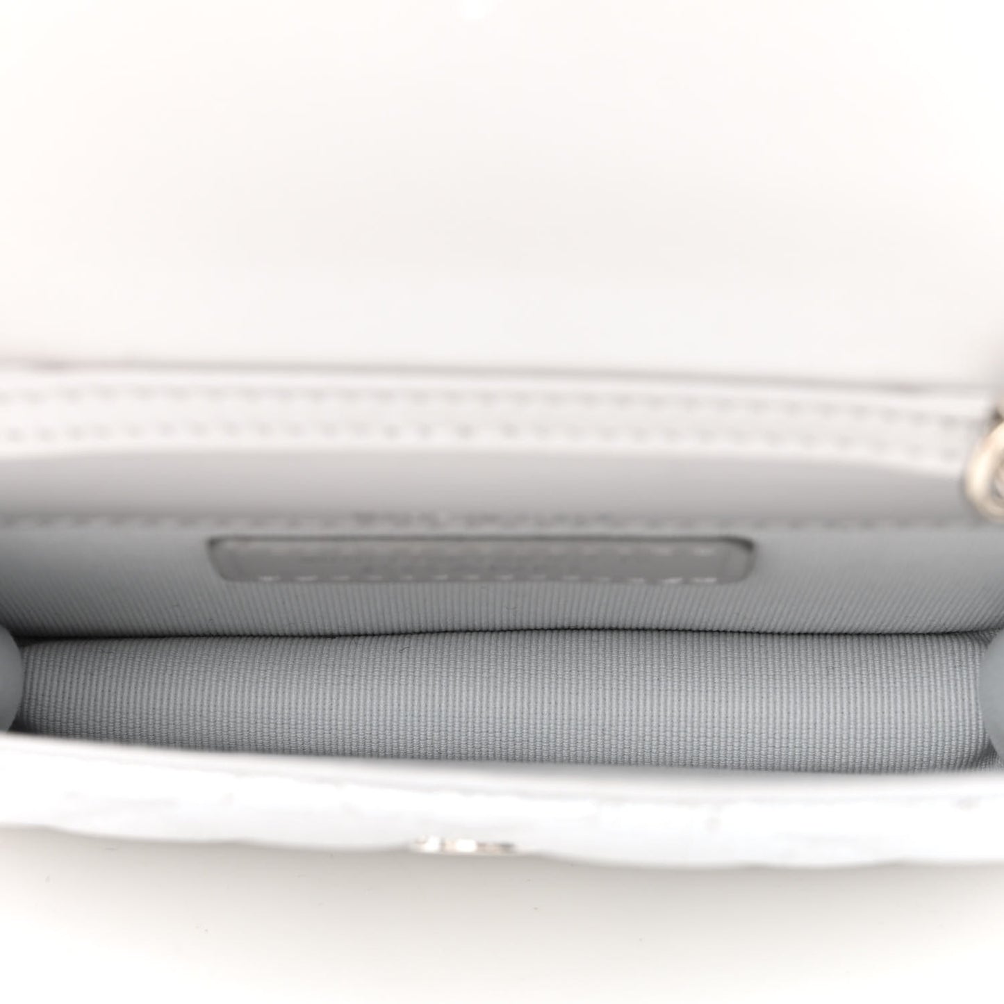 Metallic Lambskin Crystal Quilted Star Chain Belt Bag Silver