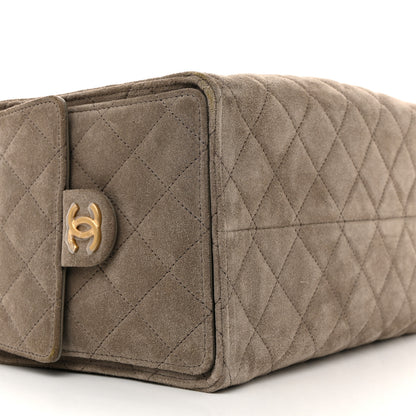 Chanel Suede Quilted Medium Chanel 25 Handbag Dark Grey 9 of 14