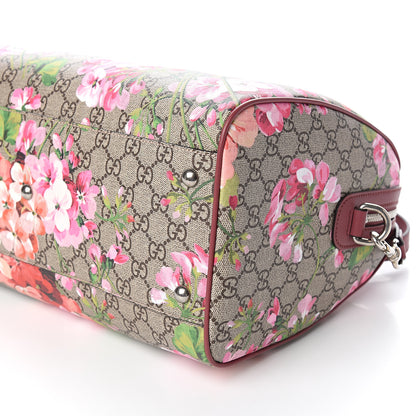 Gucci GG Supreme Monogram Blooms Medium Boston Beige Multicolor Dry Rose 8 of 9