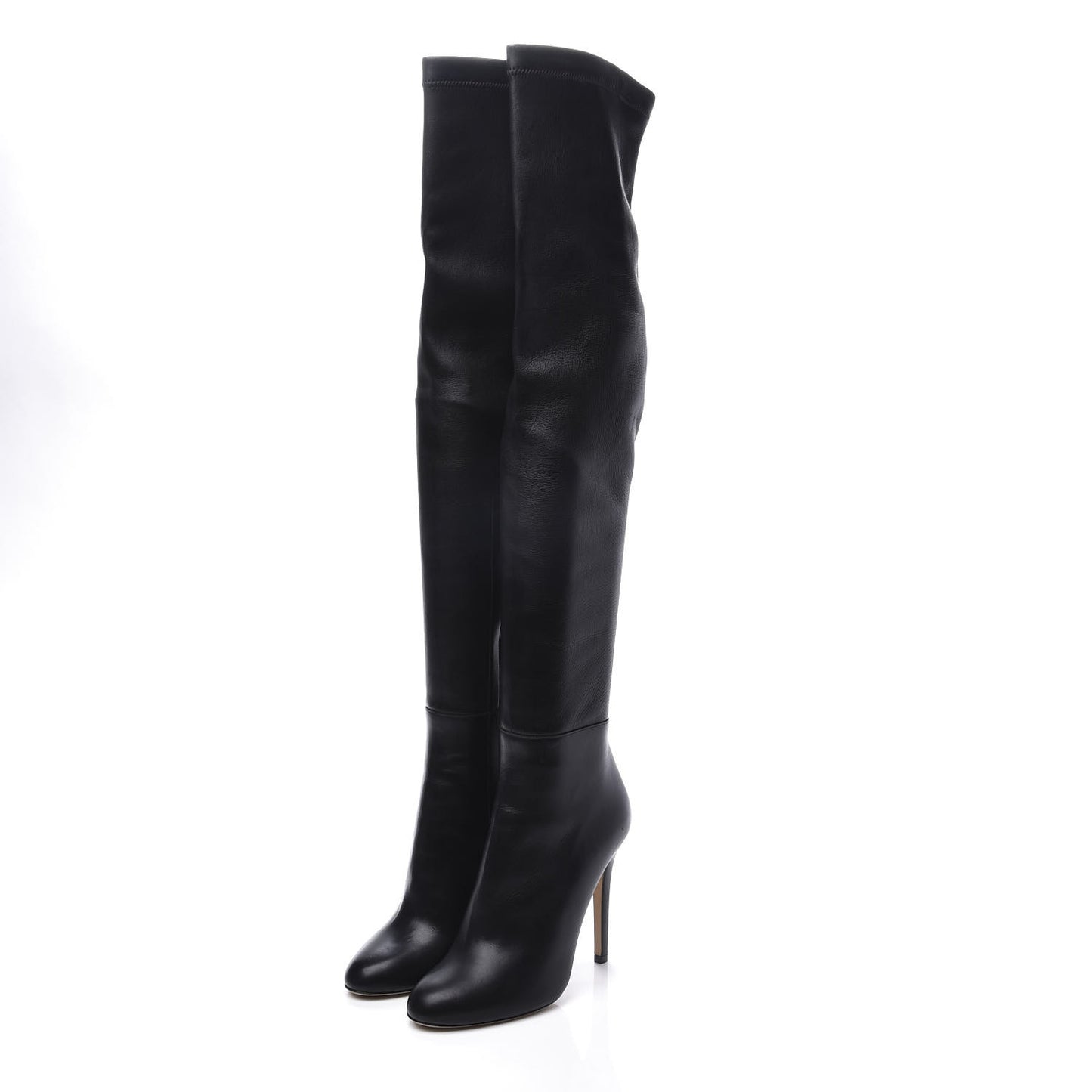 Calfskin Stretch Nappa Turner Knee High Boots 37 Black