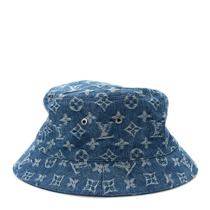 Louis Vuitton Monogram Denim Transformable Bob Bucket Hat 58 Blue 5 of 8
